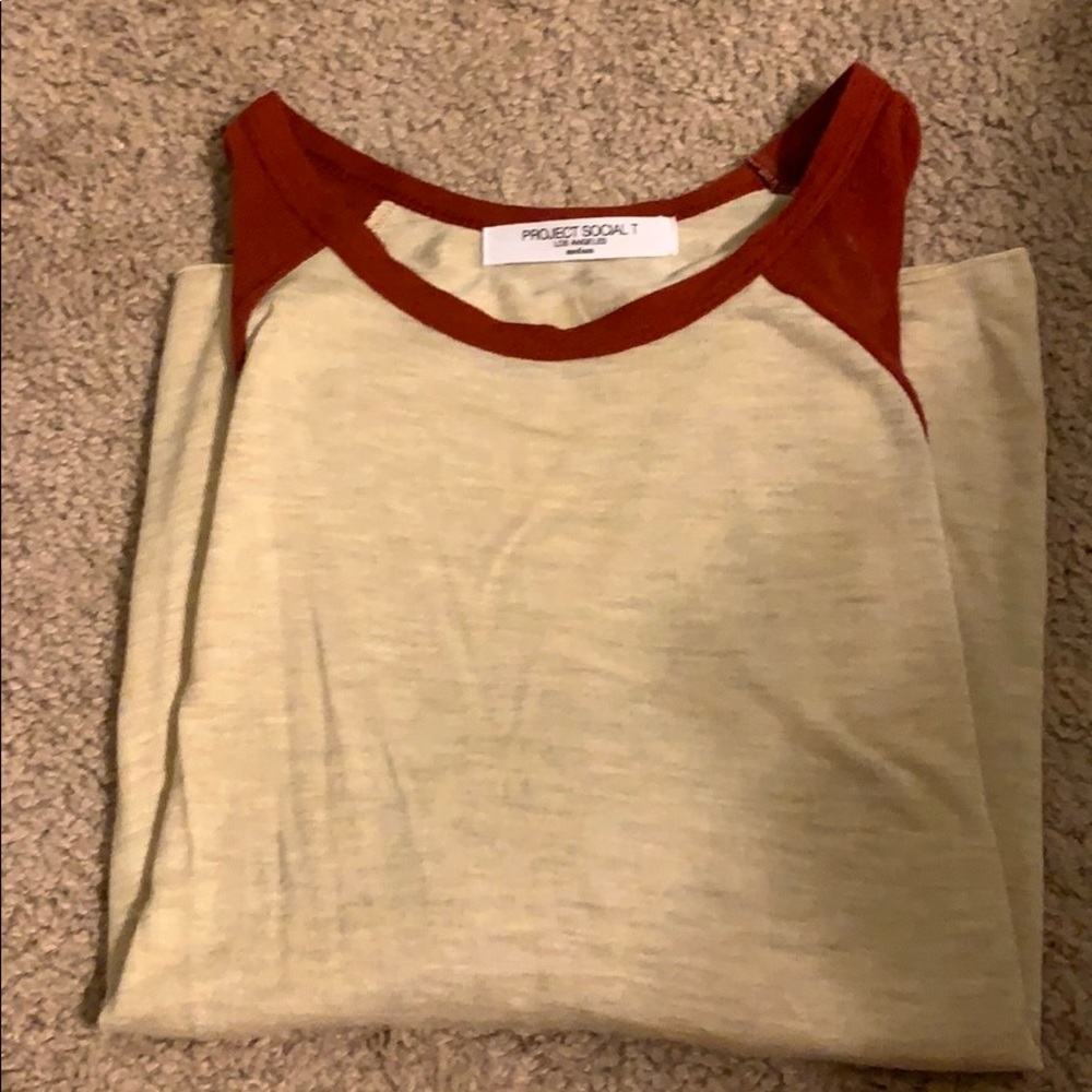 Project social t baseball top